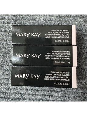 Lot of 3 Mary Kay Supreme Hydrating Lipstick Black Cherry 206309 Full Size NEW